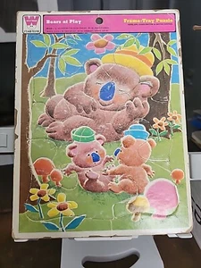 bears at play- Whitman 451H Frame-Tray Puzzle,  1975, verry rare - Picture 1 of 5