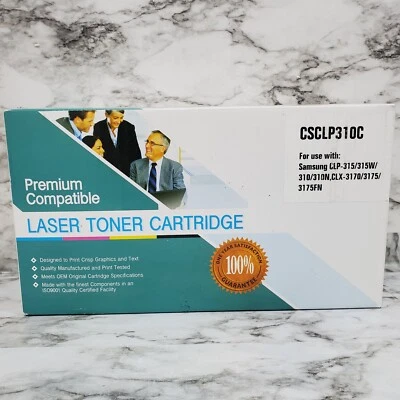 Premium Compatible CSCLP310C Laser Toner Cartridge for Samsung CLP-315/CLX-3170 - Image 1 of 4