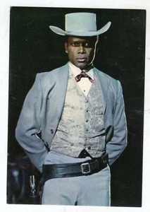 CARTOLINA  SIDNEY  POITIER      NEL FILM    DUELLO  A  EL  DIABLO - Imagen 1 de 2