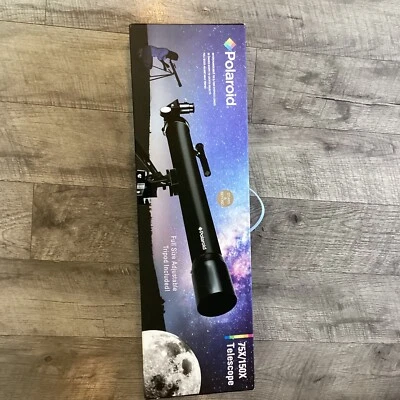 Polaroid IT-160X 75X/150X Refractor Telescope With Full Size Adjustable Tripod - Image 1 of 4