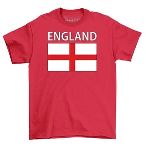 Camiseta Big England Bandera Fútbol Logo Adultos y Niños Euro 2024 Fútbol Fan Tee - Imagen 1 de 11