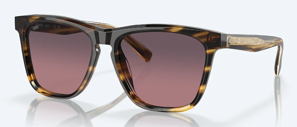 NUEVO Gafas de sol polarizadas Costa Del Mar ULU tortuga/rosa vidrio degradado 580G Foto 1 de 1