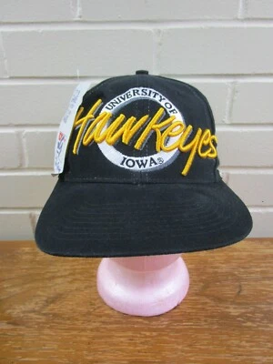 NWT - Iowa Hawkeyes University Vintage Snapback Hat Circle Script NCAA The Game - Image 1 of 4