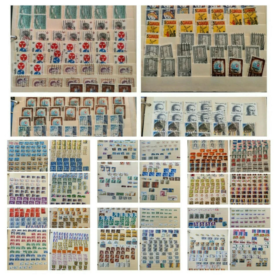 Enorme colección de estampillas de Canadá de los años 60 70 y 80 usadas de la reina Isabel II Foto 1 de 4
