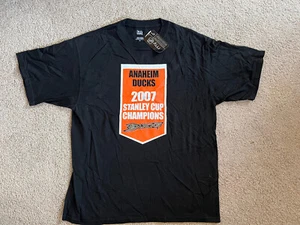 ANAHEIM DUCKS 2007 Stanley Cup Champions NHL Hockey MENS XL T-Shirt - Picture 1 of 3
