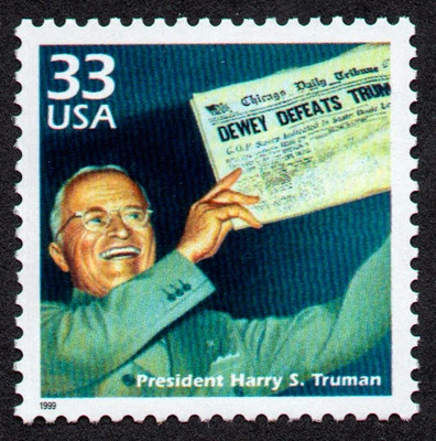 USA, SCOTT # 3186-D, MNH PRESIDENT HARRY S. TRUMAN, WORLD WAR II, COLD WAR - Image 1 of 2