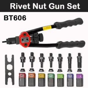 1Set Hand Threaded Rivet Nut Gun With BT606 Insert Manual Rivnut Tool for M3-M12 - Picture 1 of 12