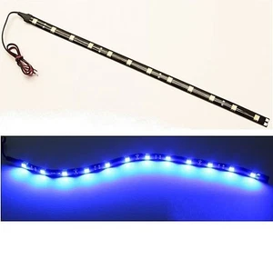 LED SMD Leiste Stripe Balken Lichtleiste 30cm 12V BLAU 12x 5050SMD selbstklebend - Bild 1 von 4