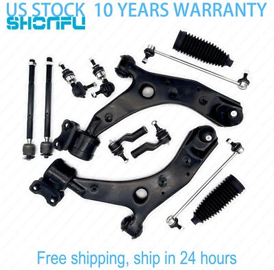 12Pcs Front Lower LH RH Control Arm Set Suspension Kit for 2004-2009 Mazda 3 5 - Image 1 of 4