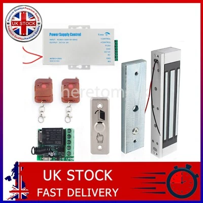 Door Access Control System Electric Magnetic Lock 2 Wireless Remote Controls UK - Image 1 of 4