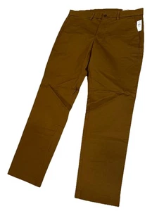 Pantalones Gap Essential Caqui Calce Ajustado Pierna Recta Palomino Marrón Nuevos con Etiquetas Para Hombres 34x32 - Imagen 1 de 10