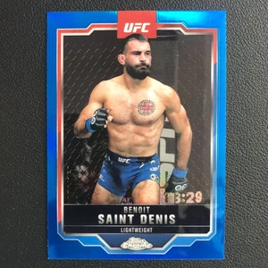 2025 Topps Chrome UFC #162 Benoit Saint Denis Blue Refractor /150 - Picture 1 of 2