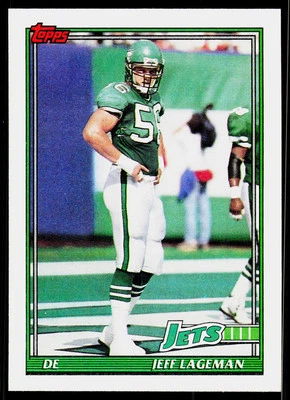 Jeff Lageman, 1991 Topps, #470, New York Jets, - Image 1 of 2