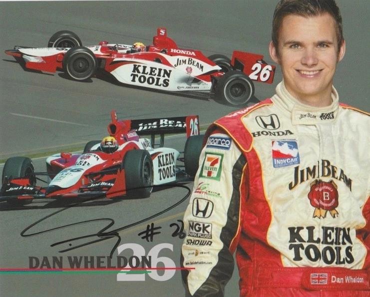 2004 Dan Wheldon signed Jim Beam Honda Dallara Indy Car Hero Card - Image 1 of 1