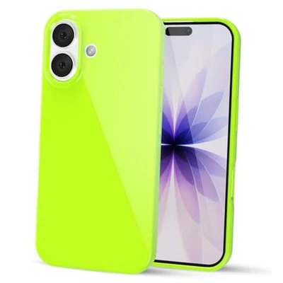 Funda de silicona líquida para teléfono iPhone, linda femenina delgada ultra delgada 17 verde neón Foto 1 de 4