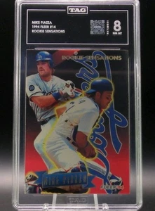 1994 Fleer Rookie Sensations #14 Mike Piazza TAG 8 NM MT - Picture 1 of 2