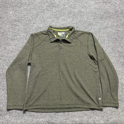 Magellan Adventure Gear MagWick Polo Shirt Mens Large Green Long Sleeve Hiking - Image 1 of 4