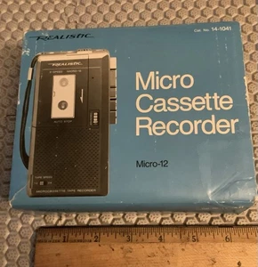 New Realistic Micro-12 MicroCassette Tape Recorder (Model 14-1041) - Picture 1 of 7