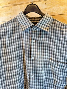 GEORGE KURZARM HEMD MIT KNÖPFEN HERREN 2XL SCHWARZ GRAU WEISS FENSTERSCHEIBE ⛳EUC⛳ - Bild 1 von 10