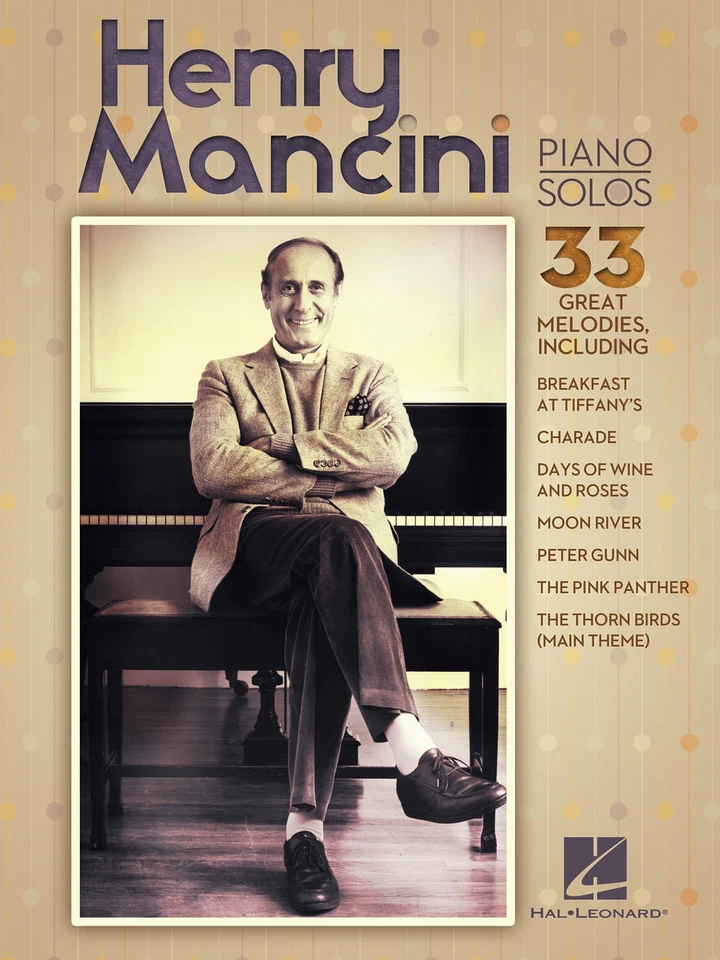 Henry Mancini Piano Solos 33 Songs Movie Sheet Music Standards Hal Leonard Book - Image 1 of 1
