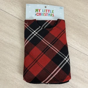 18" Miniatur karierter Weihnachtsbaum Rock rot & schwarz kariert Mini neu - Bild 1 von 5