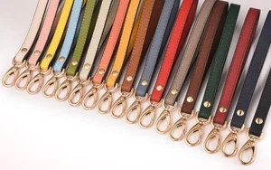 Cartera de cuero genuino Litchi Bolso de mano con asa Cartera sin asas Muñequera Bolso Correa - Imagen 1 de 21