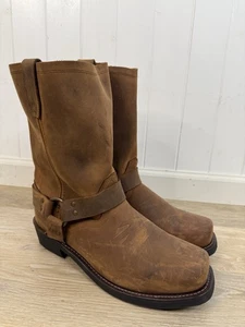 Dingo Leather Harness Boot Men's 12 EW “Dean" 19074 Brown Motorcycle Western - Picture 1 of 10