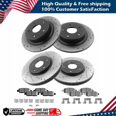 Rotores de freno delanteros traseros + pastillas de cerámica para Mazda CX-9 2007 2008 2009 2010 2011-15 Foto 1 de 4