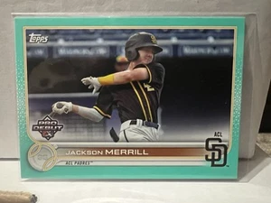 2022 Topps Pro Debut Jackson Merrill Aqua /75 RC Rookie Padres - Picture 1 of 2