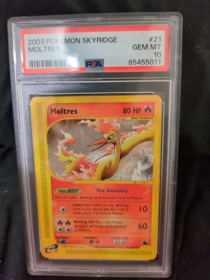 Pokemon TCG - Skyridge (2003) - Moltres 21/144 - PSA 10 gemas como nuevo Foto 1 de 1