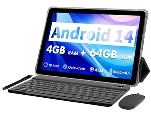Android 14 Tablet,8-Core 2.0Ghz,4GB RAM (expandable) ,64GB Rom,A523 Tablet - Picture 1 of 7