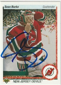 Sean Burke Signed Autographed Hockey Card New Jersey Devils 1990-91 - Picture 1 of 1