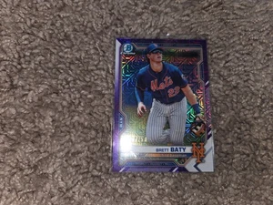 B36: 2021 Bowman Chrome Prospects Mega Caja Púrpura Mojo Refractor Brett Baty - Imagen 1 de 5