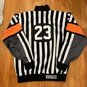 Vintage Ccm Referee Jersey Sz 52 Pro Stock Pro Issue #23 - Picture 1 of 3