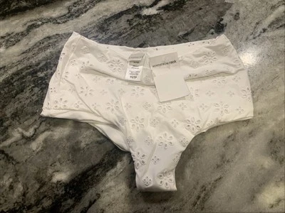 NWT L Space Swimwear Bottoms Women's XS White Whiplash Cheeky Bikini Bottoms - Image 1 of 4