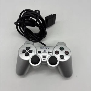 Official Ps2 Controller Silver Dualshock 2 Playstation 2 - Picture 1 of 24