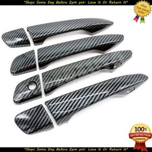 Fits Lexus IS250 IS350 ES GS RX CT200H Carbon Fiber Print Side Door Handle Cover - Picture 1 of 1