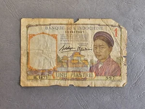 Billet - Indochine - Une 1 piastre Banque de l'indochine - Bild 1 von 6