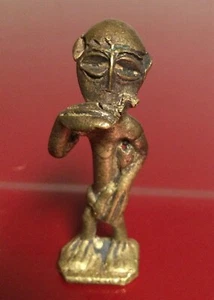 Small Miniature African Bronze Statue Tribal Bronze Statue 2 In - Picture 1 of 5