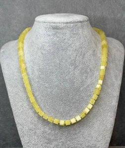 GENUINE BALTIC Amber Stone Necklace.YELLOW Color Amber Stone Beads Necklace 45Cm - Picture 1 of 14