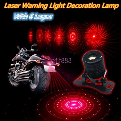 6In1 Logos Moto Car Universal Tail Decorative Laser Lamp Warning Light For Honda Foto 1 de 4