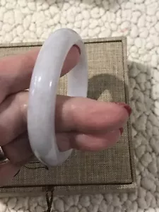 160995 57mm Certified Grade "A" Natural Lavender Jadeite Jade Bangle - Picture 1 of 8