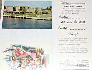 5 Vintage MID CENTURY FLORIDA RESTAURANT PostCard Set-FT LAUDERDALE~CREIGHTON'S - Picture 1 of 2