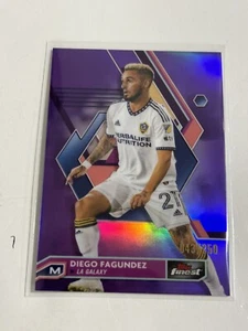 Diego Fagundez 2023 Topps Finest MLS Purple Refractor /250 LA Galaxy #99 - Picture 1 of 2