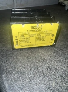 BUSS 16200-3 Distribution Block Buss 115A - 600V, BUSS 162003 - Picture 1 of 6