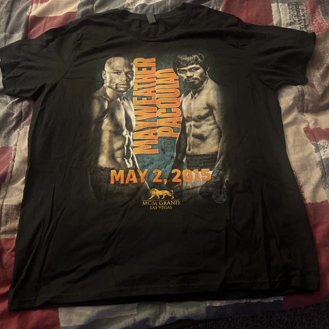 Manny Pacquiao vs Floyd Mayweather Jr. Men's T-shirt Size 2XL Pre Owned Cover