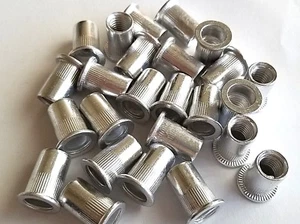 25pcs M10 10mm testa piatta alluminio rivetto dado inserto rivetto dado M10x1,5mm - Foto 1 di 3