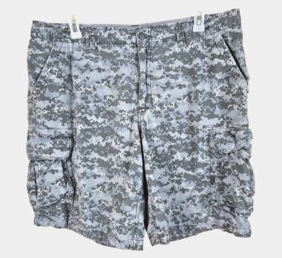 Pantalones Cortos Carga Gris Digital Camuflaje Talla 40 Ripstop Militar Ejército Bolsillos Exterior Foto 1 de 4