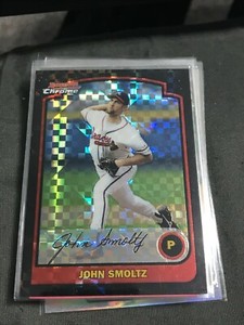  2003 Bowman Chrome X-Fractors #30 John Smoltz braves!
