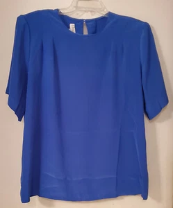 Vintage Christie & Jill Woman's XL Size Blue Basic Camisole Blouse Light Weight - Picture 1 of 2